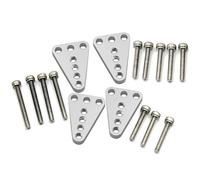Accesorios RC Para Axial Para SCX10 Honcho Dingo 1/10 Aluminio Kit Elevación Amortiguadores Superior Inferior Coche RC Crawler Piezas Mejora(Silver)