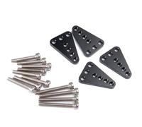 Accesorios RC Para Axial Para SCX10 Honcho Dingo 1/10 Aluminio Kit Elevación Amortiguadores Superior Inferior Coche RC Crawler Piezas Mejora(Black)