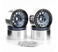 Accesorios RC para Axial para SCX10 para Wraith para Capra RR10 RBX10 para TRAXXAS para TRX4 D90 1/10 RC Carrero Carrero 4 PCS Metal 2.2 "Borde De La Rueda De La Rueda De Cuentas(Grey)