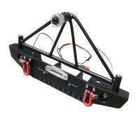 Accesorios RC Para Axial Para TRX4 Para SCX10 I II 1/10 RC Crawler Para Carreras Parachoques Trasero De Aluminio Con Portaequipajes Para Llanta De Repuesto Mejoras Piezas Accesorios