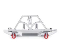 Accesorios RC Para Axial Para Wrangler Para Gladiator Para SCX10 I III 1/10 RC Crawler Car Parachoques Trasero De Metal Con Portaequipajes Para Llanta De Repuesto Piezas De Modelo(Silver)