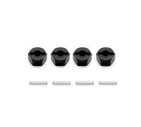 Accesorios RC para MJX H16 16207 16208 16209 16210 1/16 4 Uds. Adaptador para Cubo Hexagonal De Rueda De Metal De 12mm Piezas De Actualización De Coche RC Accesorios Modificados(Black)