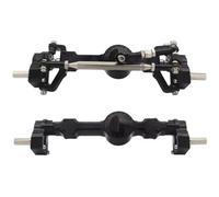 Accesorios RC para MN99S para MN D90 D91 D96 para MN98 MN45 1/12 RC Car Upgrade Parts CNC Metal Front and Rear Portal Shaft Set(Black,1 Set)