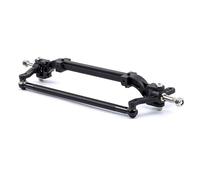Accesorios RC para Tamiya 1/14 RC Piezas Coche Tractor Camión 1 PCS Eje Delantero Metal con Enlace Dirección Accesorios De Actualización(Black)