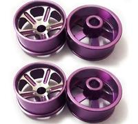 Accesorios RC para Tamiya para Mini 4WD para L005 Rueda De Color con Disco De Aluminio Ruedas Livianas De Diámetro Medio Piezas De Fabricación Propia(Purple)