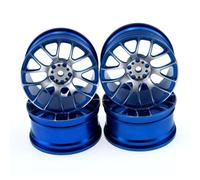 Accesorios RC para Tamiya para TT-01 para TT-02 XV-01 para HSP para HPI 1:10 Repuesto Rueda para Coche RC Llanta De Aleación De Aluminio Y Metal Buje Mejorado Piezas De Reparación(Blue)