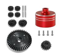 Accesorios RC para Tamiya XV02 para TT02 para TT02B 1/10 RC Car Diferencial Dientes Carcasa Engranaje Engranaje Cónico Kit Piezas De Actualización Accesorios Modificados(Red)