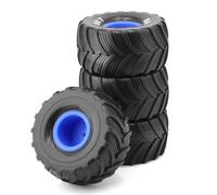 Accesorios RC para Traxxas 1/12 1/16 1/18 para Losi para Mini para Lmt Monster Juego De Llantas Y Neumáticos De Goma 100x52 Mm Accesorios De Repuesto Hexagonales De 12 Mm(Blue)