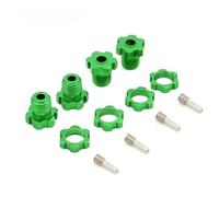 Accesorios RC Para Traxxas Para E-Revo Para Revo 3.3 Para E-Maxx Para Summit Para Slayer Para Pro 4X4 1/10 4 Piezas 17 Mm Con Tuerca Para Cubo Rueda Estriada RC Monster Truck(Green)