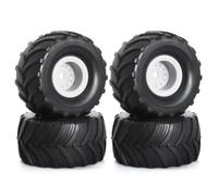 Accesorios RC para TRX4M para FMS para FCX24 W194 para Axial 1/18 Juego De 4 Llantas para Ruedas De Monster Truck, Piezas De Actualización para Coche RC Crawler(White)