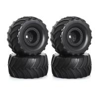 Accesorios RC para TRX4M para FMS para FCX24 W194 para Axial 1/18 Juego De 4 Llantas para Ruedas De Monster Truck, Piezas De Actualización para Coche RC Crawler(Black)