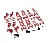 Accesorios RC para UD1201 UD1202 Pro 1/12 Copa De Dirección De Metal Brazo De Suspensión Delantera Y Trasera Kit De Montaje De Dirección RC Piezas De Mejora De Coche Accesorios(Red)