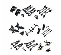 Accesorios RC Para Ud1201 Ud1202 Ud-12pro 1/12 Kit De Dirección Con Brazo DSuspensión Delantero Trasero De Metal Coche RC Accesorios Piezas De Mejora(Black)
