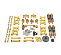 Accesorios RC para WLtoys 124007 124017 124019 144001 para RIaarIo para XDKJ-001 para XDKJ-006 para AM-X12 para 1/14 Piezas Coche RC Accesorios De Modificación Y Actualización De Metal(Yellow)