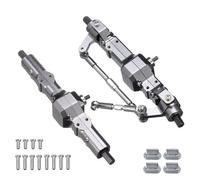 Accesorios RC Para WPL C14 C24 C34 C44 B14 B24 1/16 Juego De Ejes Delantero Y Trasero De Metal Para Coches RC Accesorios Y Mejoras(Dark Grey)
