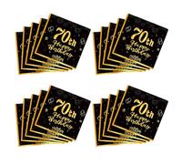 Accesorios resistentes para fiestas temáticas de números dorados y negros, que incluyen servilletas y decoraciones de, accesorios para celebraciones, elementos esenciales para la fiesta de del