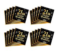 Accesorios resistentes para fiestas temáticas de números dorados y negros, que incluyen servilletas y decoraciones de, accesorios para celebraciones, elementos esenciales para la fiesta de del