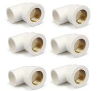 Accesorios roscados internos de acero inoxidable PVC for tuberías agua plástico, codos con núcleo cobre, 20 mm a 32(25mm*1/2'')