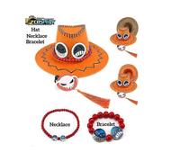 (Accesorios-S) Disfraz de Portgas D. Ace de One Piece: Kimono, uniforme y accesorios para cosplay. Set