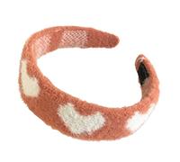 Accesorios simples para el cabello para mujeres y estudiantes, diademas multicolor con patrón de corazón dulce, decoración de aro para el pelo, lindo corazón para mujeres y niñas