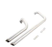 Accesorios Tubo Silenciador De Sistema Escape Duals Motocicleta para XVS950 R Spec/C Spec 2017-2023(Plata)