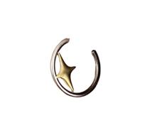 Accesorios Únicos Para Las Orejas Con Acabado Mate Pendiente De Estrella Pentagramas En Forma C Para Trajes Informales O Fiesta Joyería Navideña Pendiente Minimalista Inspiración Vintage