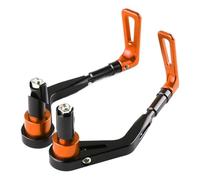 Accesorios Universales para Motocicleta, Empuñaduras De 14mm-17mm, Guardamanos con Bocina, Soporte Ajustable Elescópico Guard Protector De Motocicleta Manillar(Orange)