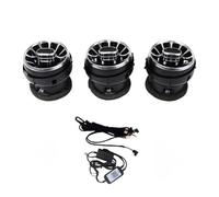Accesorios Ventilación Salidas De Aire Acondicionado Con Turbina Y Luz Ambiental Para El Tablero Del Para Mustang 2015-2021(3pcs)