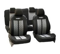 WRC 007588 Fundas de Asiento de Coche universales, Delantero Trasero 2/3-1/3, Racing