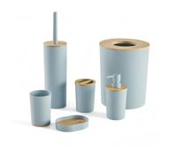 Access SDB - Juego de 6 Unidades, de plástico, bambú, Conjunto Completo, Azul