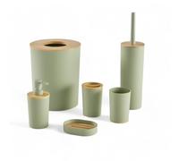 Access SDB - Juego de 6 Unidades de plástico, bambú, Conjunto Completo, Verde