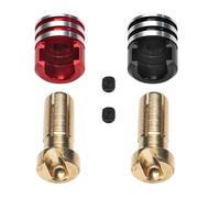 Accessori Mejoras RC Juego 4mm/5mm para Tapones De Bala Lowpro De Coche RC Sin Soldadura Carcasa Rígida De Metal con Disipador Térmico(4mm)