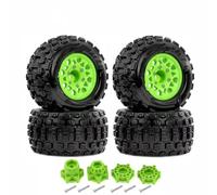 Accessori Mejoras RC para Arrma Big para Rock para Granite para Vorteks 3S para Traxxas para Rustler 1/10 4 Neumáticos MT De 2,8" con Hexagonal De 12 Mm/14 Mm para Camión RC(Green)