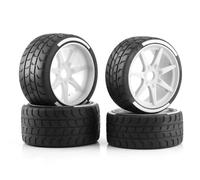 Accessori Mejoras RC para Arrma para Felony para FSR GT 1/7 4 Piezas 53/107 42/100 Neumático Neumático 17 Mm Rueda Hexagonal RC Coche Piezas De Actualización(White)