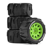Accessori Mejoras RC para Arrma para Granite para Grom 1/18 4 Piezas 73 Mm Short Course Truck Sand Tire RC Car Upgrade Parts Accessories(Green)