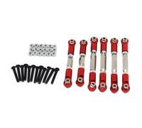 Accessori Mejoras Rc Para Arrma Para Granite Para Senton Para Vorteks Para Typhon Big Para Rock 1/10 Barras Acoplamiento Metal Juego Eslabones Reparaciones Piezas Actualización Coche RC(Red)