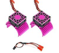 Accessori Mejoras RC para Axial para SCX10 para Traxxas para TRX4 para Tamiya 1/8 1/10 2 Uds 380 540 550 3650 3660 3670 Ventilador Refrigeración del Disipador Calor 36mm Motor RC(Pink)