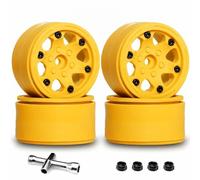 Accessori Mejoras RC para Axial para SCX10 UTB10 para TRX4 para TRX6 para Redcat Gen7 Gen8 VS4-10 4 Piezas 1.9 Ruedas De Plástico Beadlock Accesorios para Vehículos Todoterreno(Yellow)