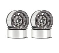Accessori Mejoras RC para Axial para Yeti Jr 90069 D90 TF2 para Tamiya CC01 LC70 para MST 1/10 4 Uds 1,55 Llanta Metal Beadlock para Cubo Coche Trepador Control Remoto(Grey)