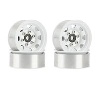 Accessori Mejoras RC para Axial para Yeti Jr 90069 D90 TF2 para Tamiya CC01 LC70 para MST 1/10 4 Uds 1,55 Llanta Metal Beadlock para Cubo Coche Trepador Control Remoto(White)