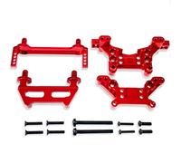 Accessori Mejoras Rc Para Hyper Go 16208 16209 16210 H16 1/16 Pilares Metálicos Delanteros Traseros Kit Mejora Torre Amortiguación Reparación Coches RC Repuestos(Red)