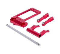 Accessori Mejoras Rc Para LCG Para Chasis DIY Para Capra F9 Portal Axle Upgrade Parts 1/10 RC Car Crawler Kit De Cilindro De Dirección Hidráulico Completo Con Soporte Servo BTA(Red)