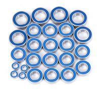 Accessori Mejoras RC para Losi para Super para Baja para Rock para Rey 1/6 Kit 25 Piezas Bujes Rueda con Rodamientos Sellados Azules Coches RC (Mejora Piezas)