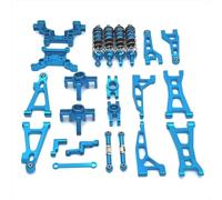 Accessori Mejoras RC para MJX 16207 16208 16209 16210 H16 Actualización De Metal Haz Principal Amortiguador Hidráulico Varilla Tracción Kit De Copa De Dirección Piezas Repuesto Coche RC(Blue)