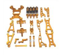 Accessori Mejoras RC para MJX 16207 16208 16209 16210 H16 Kit De Actualización Metal para Coche RC Accesorios Modificación(Yellow)
