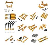 Accessori Mejoras RC para MJX 16208 16209 16210 H6V3 M163 1/16 RC Piezas Coche Kit De Reparación Actualización Y Modificación De Metal(Yellow)