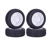 Accessori Mejoras Rc Para Rally Racing Para Tamiya Wltoys TT01 144001 94122 Piezas Mejoradas 75 * 28mm 1/10 1/14 1/16 Ruedas De Plástico De Goma Para Coche RC Para TT-02Tire(White)