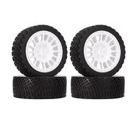 Accessori Mejoras RC para Rolly XV02 para TT01 Lcptg FW06 1/10 4 Uds 12mm Hex 68mm Llantas Goma Llanta RC Coche Actualización Piezas Modificación(White)