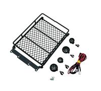 Accessori Mejoras RC para SCX10 CC01 para MN D90 D91 D99 MN90 para MN99S 1/14 1/12 1/10 para Portaequipajes Universales con Luz RC Crawler Car(Black)