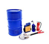 Accessori Mejoras Rc Para SCX10 Para TRX4 1/10 5 Uds Kit Decoración Pala Tambor Aceite Botella Nitrógeno RC Actualización Modificación Oruga(Blue)